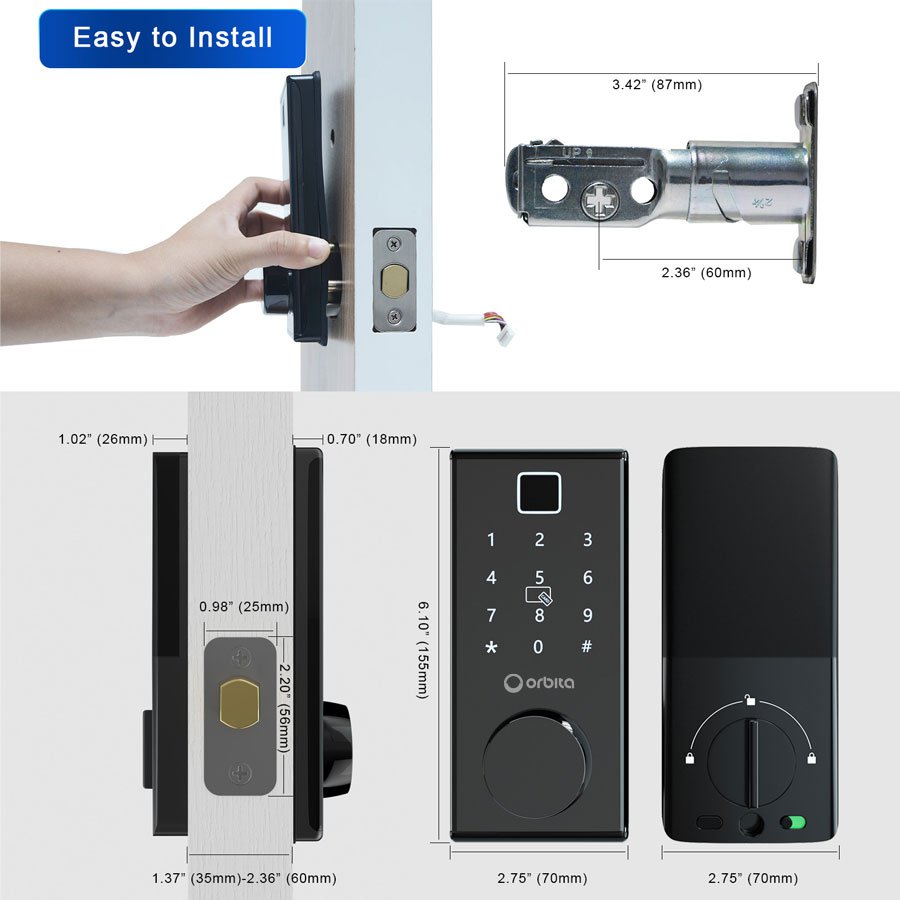 ORBITA P7025 Bluetooth smart lock-photo4